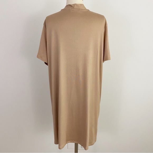 You & Me Short Sleeve Open Front Cardigan w/Pockets Women’s Plus 1X in Camel - Picture 8 of 11